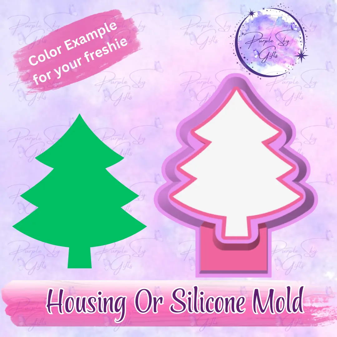 Traditional Pine Christmas Tree Freshie Mold Housing or Silicone Mold, Decorative Molds Moulds, Flexible Silicone Moulds