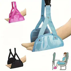 Portable Travel Accessories, Adjustable Footrest for Airplane, Lightweight Hammock-Style Footrest, Easy-To-Carry Travel Gear