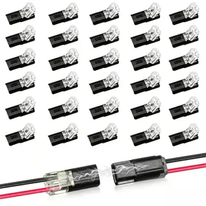 Double-Wire Plug-in Connector LedWeekly DealsLight Strip Connectors 2 Pin, Low Voltage WireConnector with Locking Buckle, Fast ConnectPlugs Led Connectors for Strip Lights  Lead stripautomotive wiring electricity Power DistributionSecure,Diy-YY
