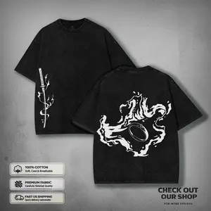 Cursed Ring Yuta Okkotsu JJK Anime Graphic T Shirts, Unisex Men Woman Acid-Wash Cotton Top, Otaku Streetwear Casual Japanese Anime Fan Apparel