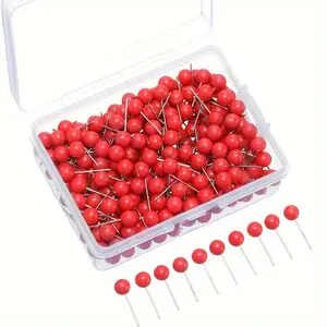 100/300pcs Red Map Push Pins Map Tacks Small Size for Bulletin Board, Office, Sewing Supplies Crafts