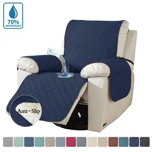 Waterproof lazy recliner cover, recliner non-slip cover with pockets, machine washable furniture cover, furniture protection for children, pets