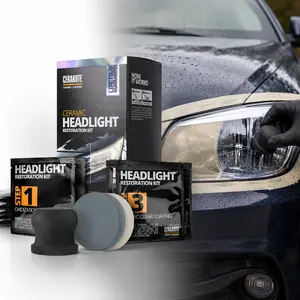 CERAKOTE Headlight Restoration Kit, Guaranteed to Last as Long as You Own Your Vehicle, 3 Easy Steps No Power Tools Required, Professional Ceramic Coating with UV Protection, DIY Headlight Fix. Quick And Easy