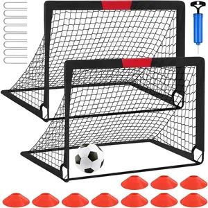 Soccer Goals for Backyard Set - 2 of 4' x 3' Portable Soccer Goal  Equipment, Pop Up  Soccer Net with Soccer Ball, Soccer Set for  and Youth Outdoor , , Play