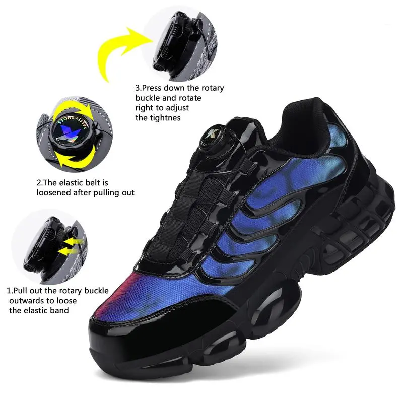Safety Sneakers for Men & Women, Composite Toe Construction Worker Style Outdoor Footwear - Lightweight, Puncture-Proof, and Non-Slip, Shoe