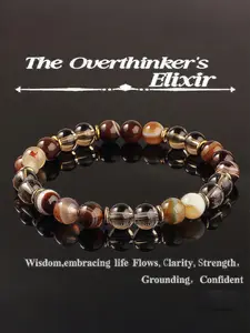 Natural Stone Crystal Beaded Bracelet, Fashionable Bracelet for Women & Men, Trendy All-match & Exquisite Jewelry for Birthday Gift