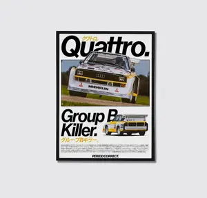 Audi Quattro Group B Rally Poster – Legendary AWD Race Car Wall Art | Retro Motorsport Décor