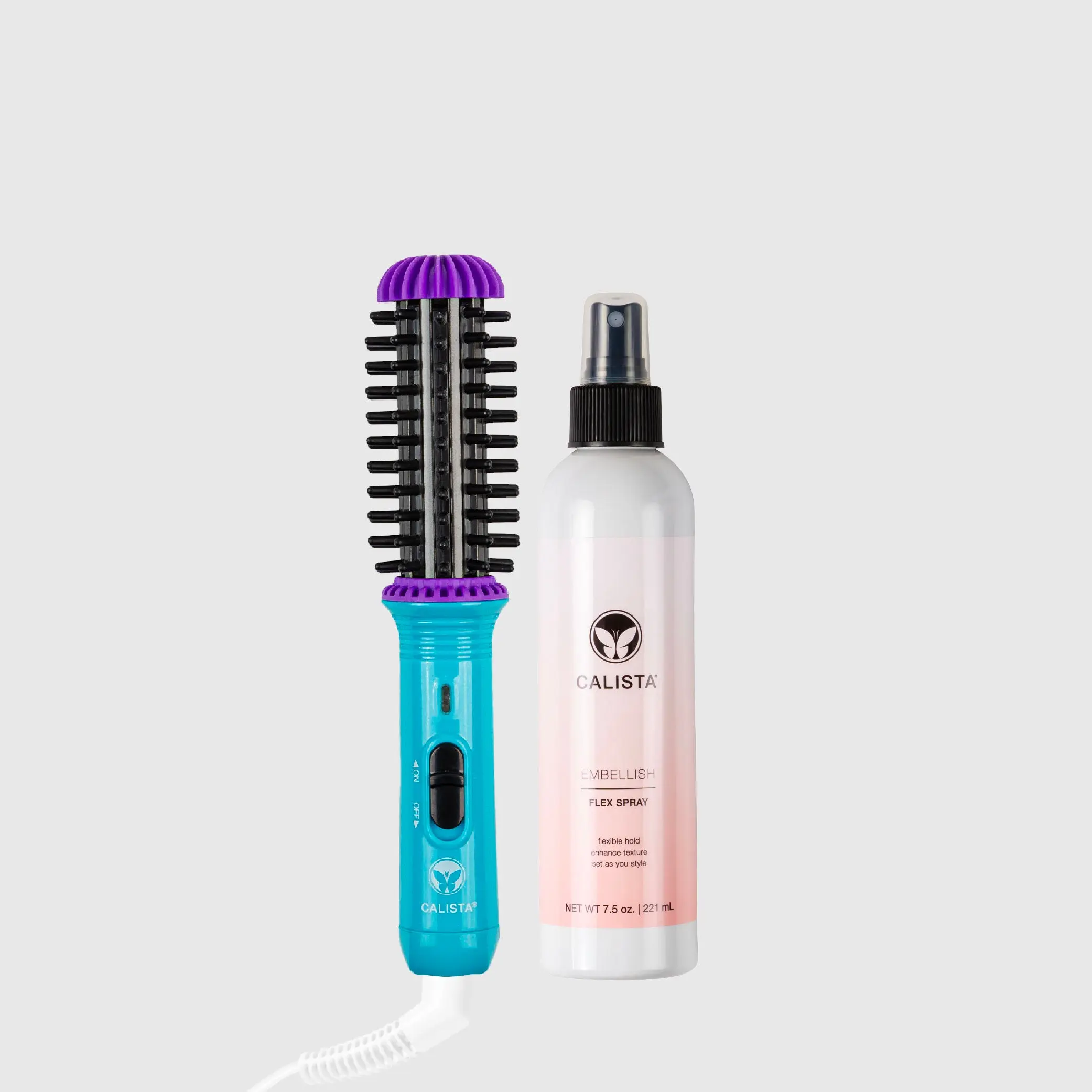 Set & Style Duo - Travel-Size Heated Hair Tool & Hairspray - Hair Styling Tools