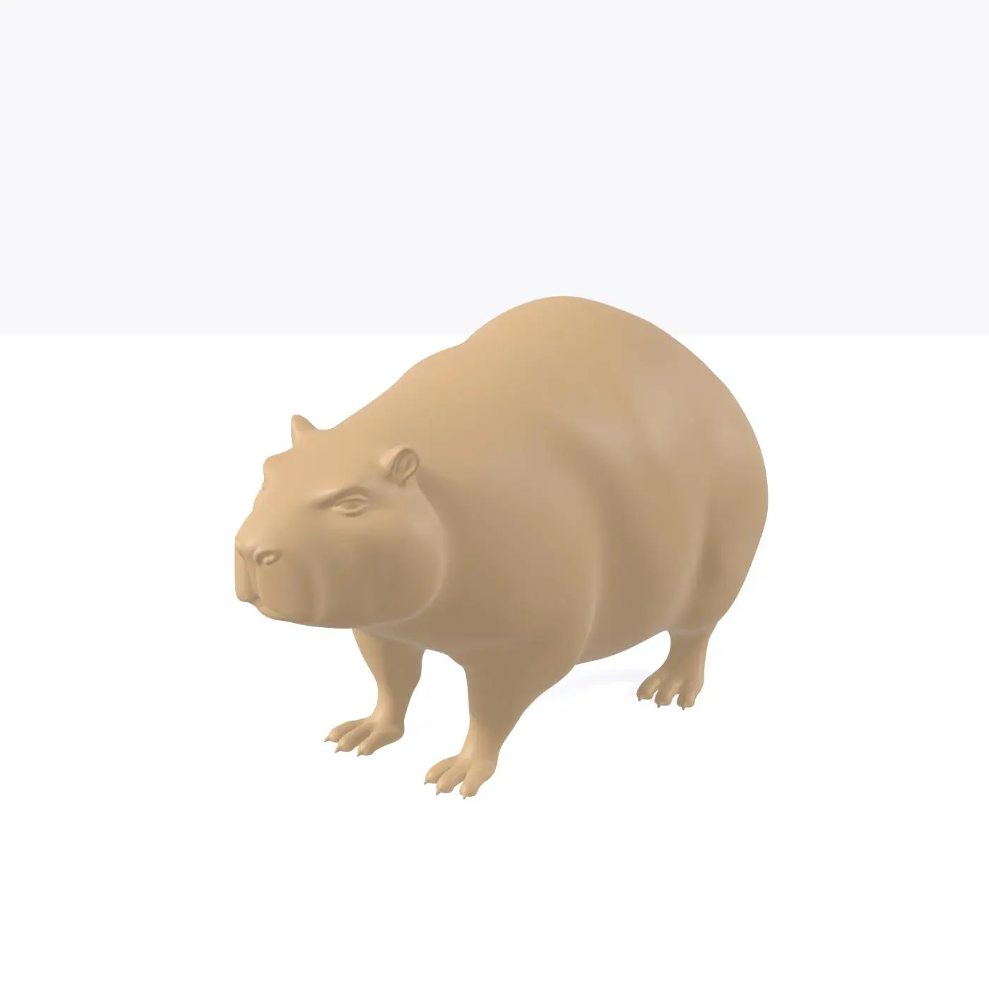 3D Printing Chunky Look Sturdy Desk & Shelf Sized Light-Up Zen Capybara Figurine - Plastic Desk/Shelf Decor, Cute Collectible, Animal Nature Statue, Handmade Solid-Color Home Decor, Ideal Gift for Home Supplies Enthusiasts