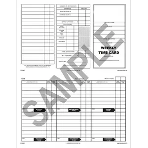 WTC Weekly Time Card (Package of 40)