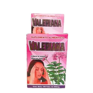 Valeriana Antioxidantes Supplement Alimenticio 100 Tabs 500mg Relieves Stress Helps Sleep