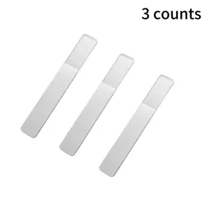 Glass Nail File Set, 3 Counts/set Durable & Reusable Nail File, Professional Nail Polishing Tool for Home & Salon Use