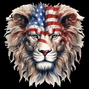 American Flag Lion Head