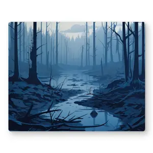 212 MAIN Gothic Dead Lands 16x20 in. Aluminium Metal Print Artwork - Gothic, Artistic Style, Large, Metallic Decorative, Mystical Art Prints for Living Room Wall Decor Home Supplies, Gothic Prints