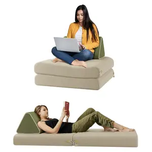 Multi‑Piece Folding Modular Boneless Floor Seat Sofa, Convertible Adjustable Nugget Couch Recliner, Multi‑Position Foam‑Filled Sleeper Sofa Bed, Versatile Floor Cushion Lounger for Living Room, Bedroom, Gaming Room & Reading Rest