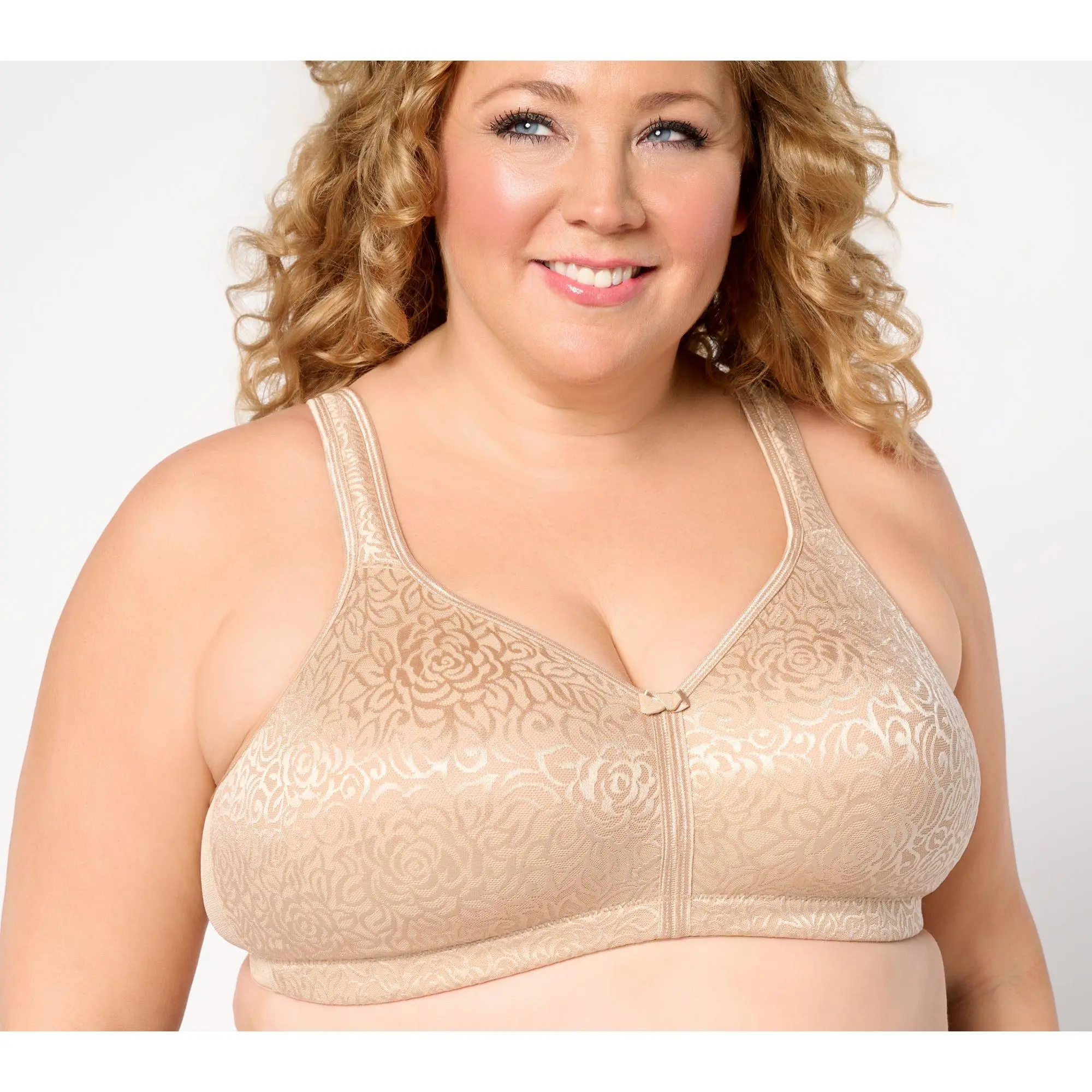 Breezies Wild Rose Seamless Wirefree Support Bra - Core
