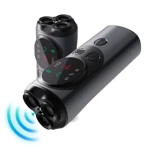 Compact Soundwave technology Dog Repellent with LED Light - 3-Head, USB Rechargeable, Multi-Mode Training Device for All Dog Sizes, Includes Lithium Polymer Battery, Compact Travel Accessories