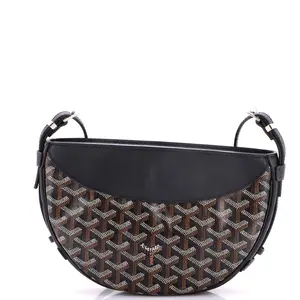 Pre-owned Goyard Canvas Coated Shoulder Bags Hirondelle Shoulder Bag Coated Canvas and Leather by Rebag