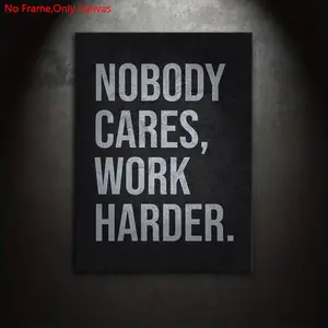 1 piece/set of frameless canvas painting print posters, Unframed art print, minimalist art, motivational quotes, gift for bedroom, living room, wall decoration, Home Bedroom Decor