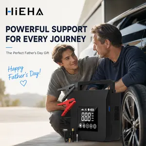 【Hieha】4000A Jump Starter with Air Compressor, Portable Emergency Battery Booster & 150PSI Tire Inflator