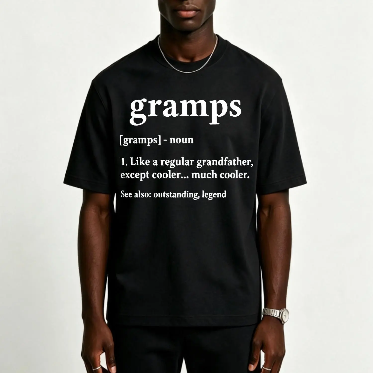 Grandpa Gift for Gramps Fathers Day Birthday Gift Idea Mens Casual T Shirt Top Tee with Vintage Style Design