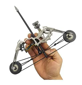 12-Arrow Mini Compound Bow Light-Up Toy Set, Portable Safe Easy-to-Operate Stress Relief Game for Archery Lovers, Perfect Gifts for Adults & Teens, Indoor Outdoor Sports Toy