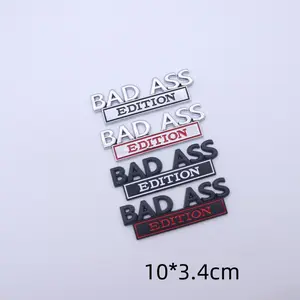 Car Emblem Car Modification Badge BAD ASS Fender Emblem Metal EDITION Body Sticker Rear Emblem