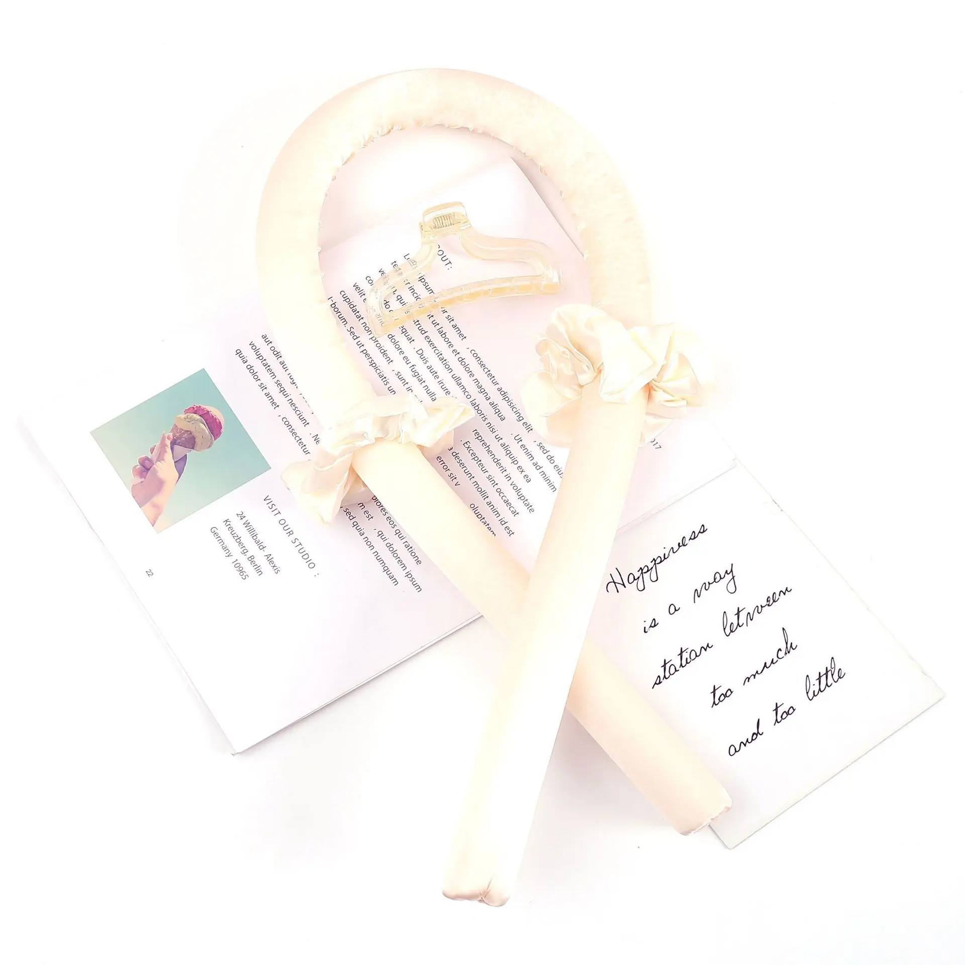 No-heat, no-electricity physical curling rod, no-iron lazy person's magic tool, for women sleeping, does not damage hair, curling rod, styling curler No-heat, no-electricity physical curling rod, no-iron lazy person's magic tool, for women sleeping, does not damage hair, curling rod, styling curler