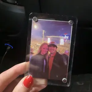 Personalized-Acrylic Car Sun Visor Photo Frame Clip, Wallet Photo Holder, Stylish Automotive Accessory, Unique Gift for Couples, Car Accessories