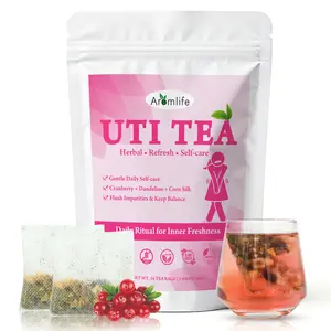 Aromlife UTI Tea for Women, Herbal UTI Tea for Cleanse & Daily Balance, Natural Teas with Cranberry, Corn Silk & Dandelion, Sugar-Free - 16 Teabags