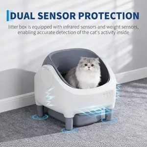 OUTGOODS Smart Self-Cleaning Cat Litter Box – Automatic Open-Top, 10.5L Sealed Bin, 7-Layer Safety, Ultra-Quiet, Odor Control, App & 2.4G WiFi Control, Easy Cleaning, For Kittens & Adult Cats