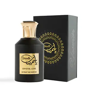 Crystal Luxe Extrait De Parfum 100ml (3.4oz) – Luxury Unisex Perfume for Men & Women | Long Lasting Fragrance with Ambergris, Saffron, Jasmine & Almond | Premium Woody Musky Scent