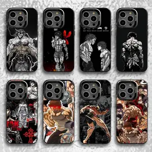 Comic H-Hanma Baki Phone Case For iPhone 17 16,15,14,13,12,11,Pro,Max,Plus,Mini,SE Black Candy Matte Shockproof Cover