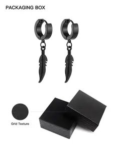 Hiphop Feather Earrings Set, Unisex No Piercing Ear Clips Earcuff, Fashionable Daily Wear, Perfect Gift for Special Occasions, Versatile Accessory
