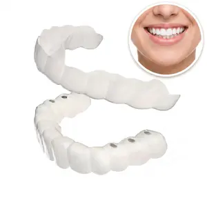 【3PC】Natural White & Comfortable Moldable False Teeth for Instant Confidence, 1-Minute Snap on Veneers Instant Visual Look Enhancer, Snap-On Dentures Temporary Tooth Repair Kit, Quick Smile Enhancement Tool, Smile Beautiful Party Essential.