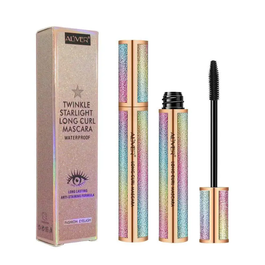 Aliver 4D Starry Silk Fiber Mascara,  Tubing Mascara Black, Long Lasting Curling Lash Makeup (8 ml)