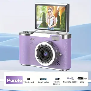 【DC】4K HD Digital Camera, 2.4inch Flip Screen, Professional Camera, Supports Photo and Video Recording, Suitable for Beginners' Vlogs, Thanksgiving and Christmas Gift, Holiday Use