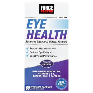 Force Factor Complete Eye Health, Advanced Vitamin & Mineral Formula, 60  Vegetable Capsules