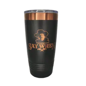 Say When - Doc Holiday Inspired Black Stainless Steel Tumbler Drinkware For Hot or Cold Drink