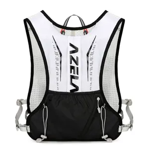 Professional Off-Road Running Water Bag Vest Backpack with Safety Whistle Dual Hydration Pouch Reflective Breathable Cycling Hiking Sports Bag