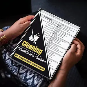 Cleaning Schedule and Checklist | Clean Flow System | Home Maintenance Planner Notebook for Daily, Weekly and Monthly Cleaning Schedules and Task