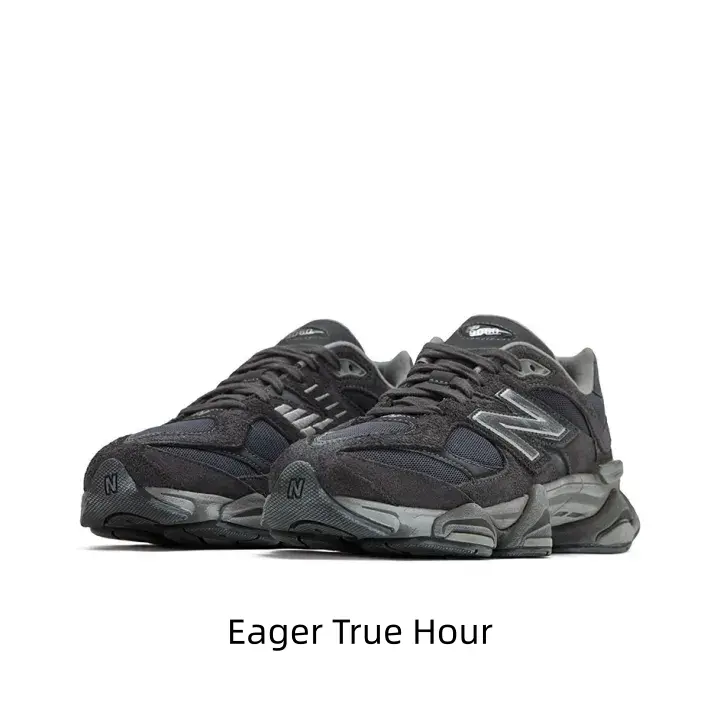 Triple Black Vintage Chunky Trainers Distressed Suede Upper Rugged Multi-Layer Outsole All Black Street Sneakers