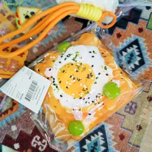 Flowing Egg Salmon Toast SquishyX taba squishy toys handmade full silicone reborn squishyies,gifts for girls and boys