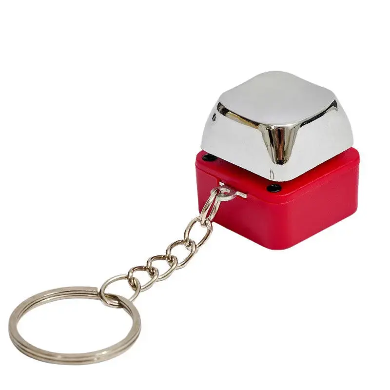 Static Shock April Fools' Prank Button Keychain - 1 in Mini Polished Metal, Portable, Discreet, Simple, Harmless Shock Novelty Gag Toy for Laughing, Surprise, Birthday Scenarios