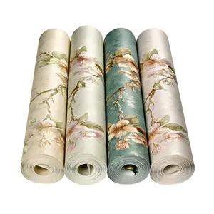 Self-Adhesive Floral Decorative Wallpaper Roll, Vintage Country Style, Non-Woven Fabric, 4 Colors Available, Easy Peel & Stick, Living Room Bedroom Wall Decor