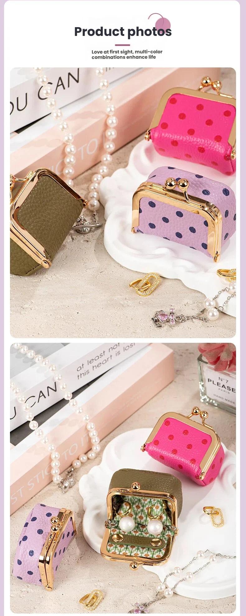 Mini Cute Jewelry Organizer Case – Portable PU Travel Box for Rings, Earrings, Necklaces | Small Pocket Size Storage for Girls