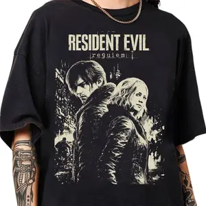 Vintage Resident Evil Requiem T-Shirt, Game Resident Evil 9 , Gift For Gamer, Umbrella Corps Horror Game Tee 2026
