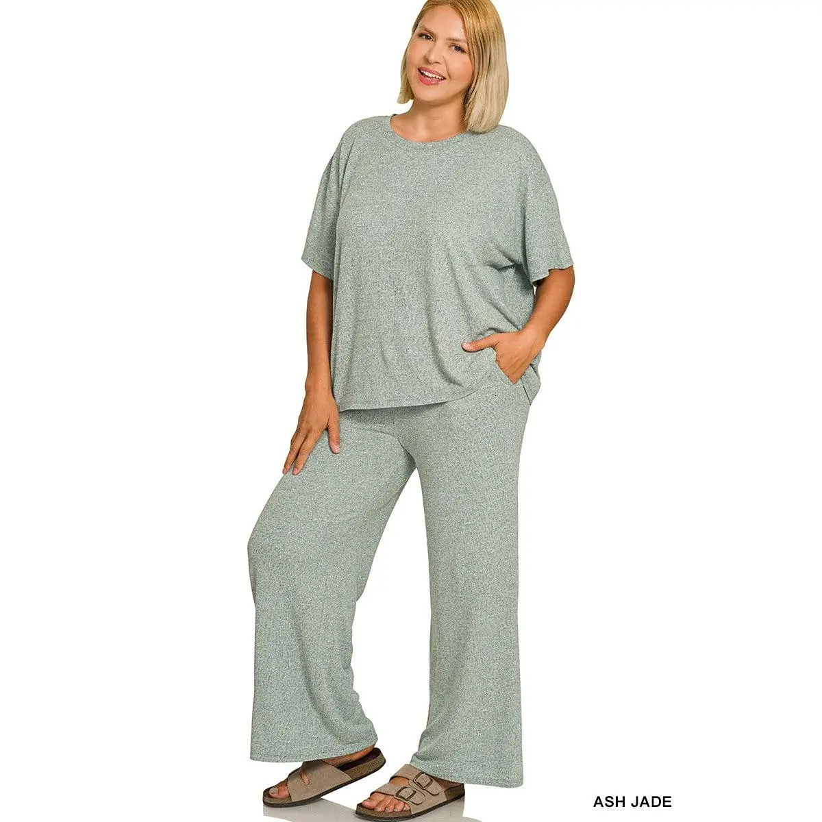 Melange Plus Pants Set