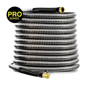 Bionic Steel Pro 100' Stainless Steel Hose withBrass Nozzle Bionic Steel Pro 100' Stainless Steel Hose withBrass Nozzle