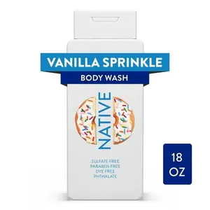 Native Dunkin' Body Wash for Women and Men, Vanilla Sprinkle, 18 oz